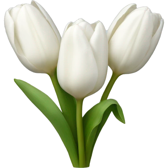 White tulips  emoji