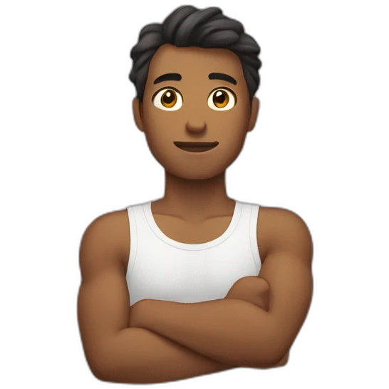 stretch arm across chest emoji