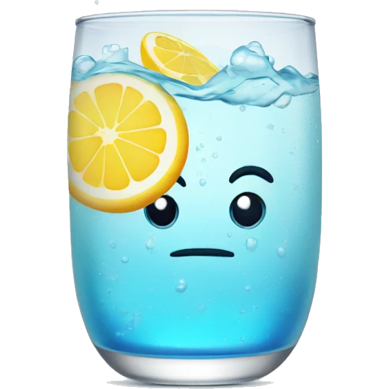 Bubbling seltzer in a glass emoji