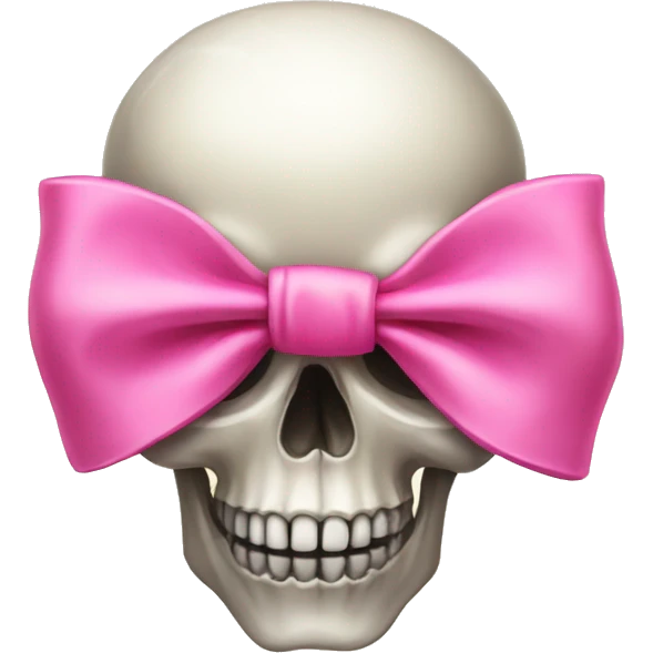 Skull with a pink bow emoji