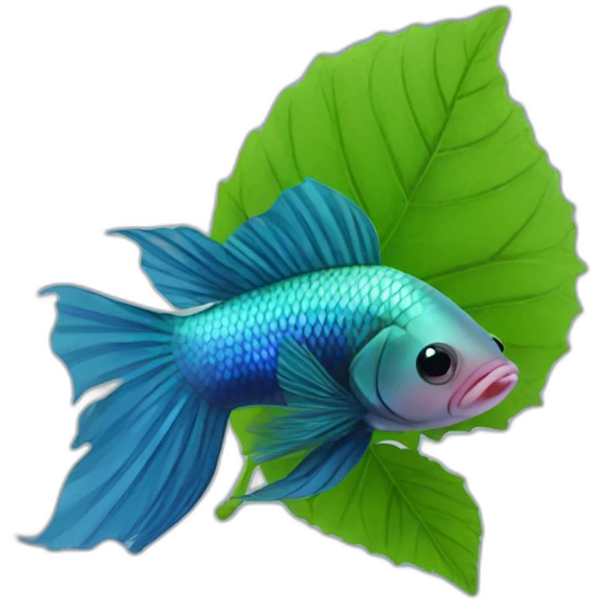 Betta with leaf emoji