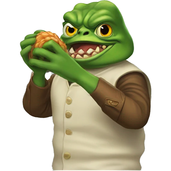 pepe specing with dragon claw emoji