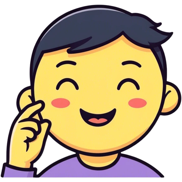 Smirking face with deaf emoji emoji