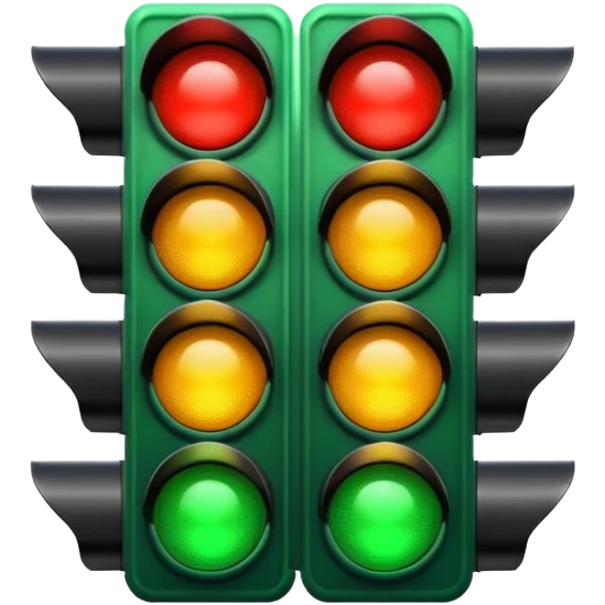 traffic light where is green light only turned on emoji