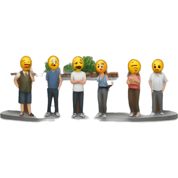 Sad seven customers in front of a restaurant emoji