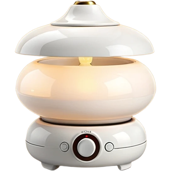 small aroma lamp with steam rising emoji