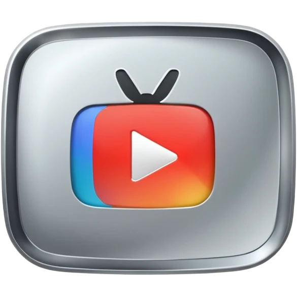 silver youtube play button emoji