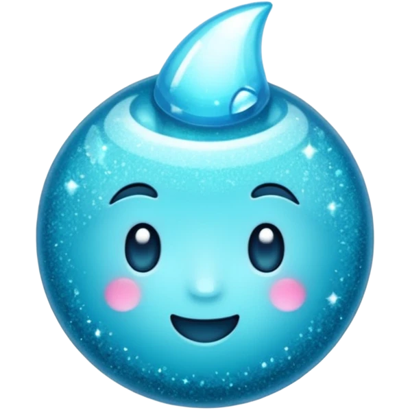 Glitter cian dream emoji