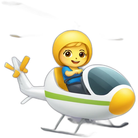 Bébé sur un hélicoptère emoji