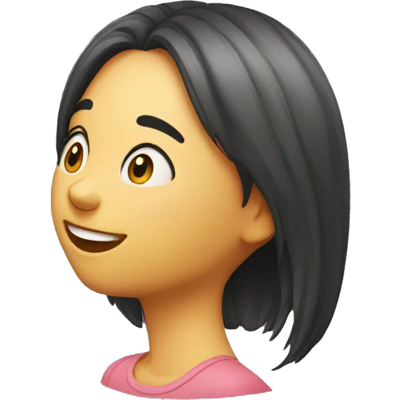 happy kissing girl tilted head emoji