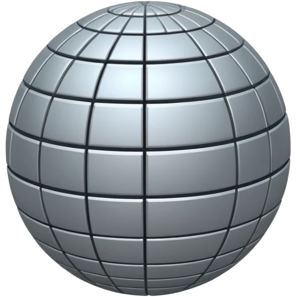 sphere covered with grid lines emoji