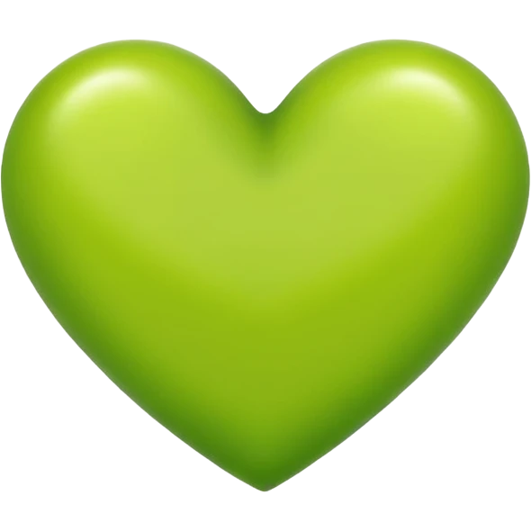 lime green heart emoji