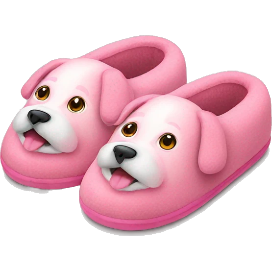 pink dog slippers  emoji