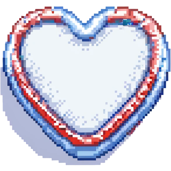 Heart painted in the colors of the Russian flag emoji