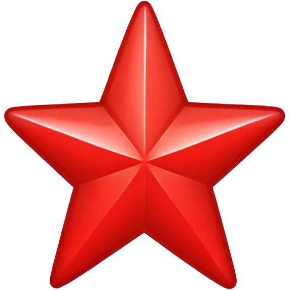 just a 5 edged red star with black background emoji