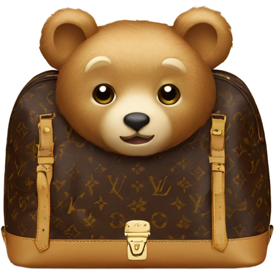 Bear Louis Vuitton bag emoji