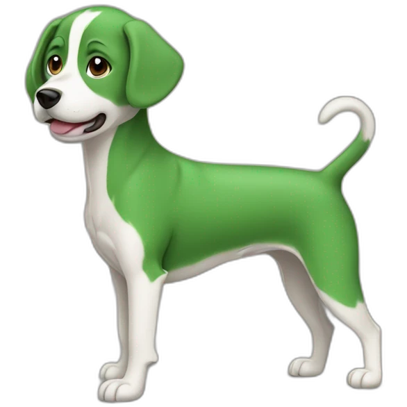 Chien vert emoji
