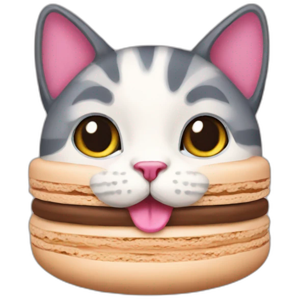 Cat-macaron emoji