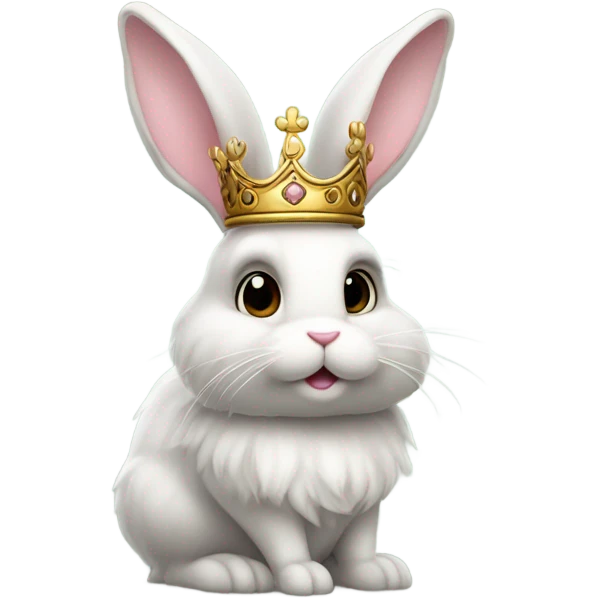 Bunny with a crown emoji