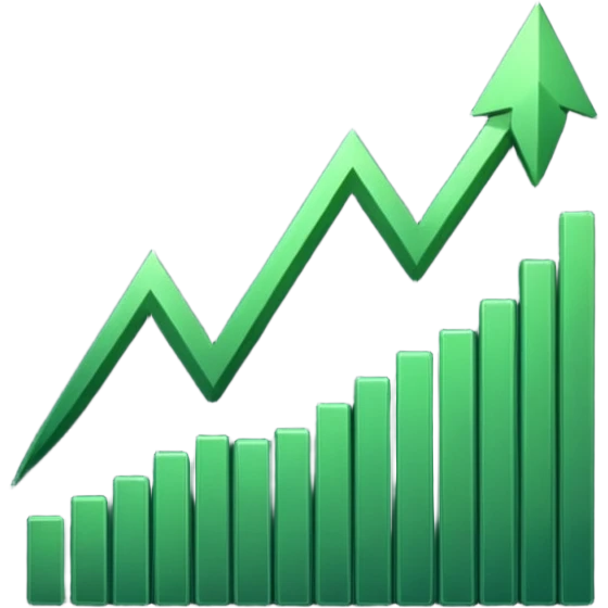 dark green growth graph emoji