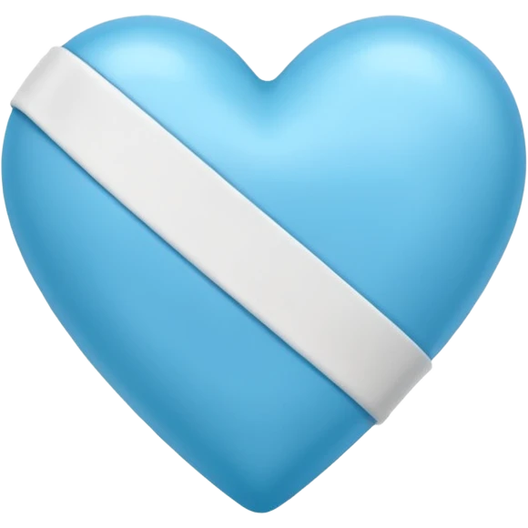 blue heart with a bandeide emoji