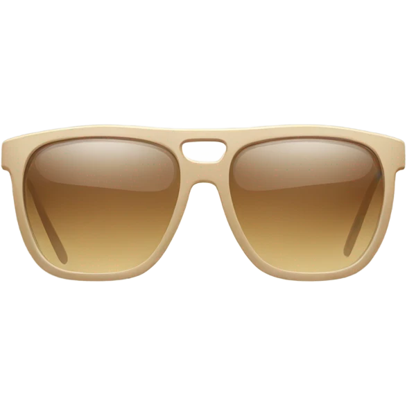 Beige-rimmed sunglasses emoji