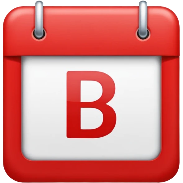 Letters “due date” on a red square  emoji