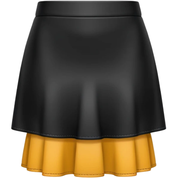 plain isolated black mini skirt emoji