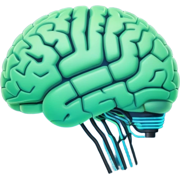 I need an emoji for Slack that ilustrates Artificial Intelligence (AI) si I can flag/tag pull requests and messages that are generated with AI for colleagues to know that they need to pay attention !

Make it animated and as large as possible  emoji