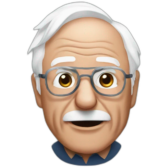 bernie sanders with mouth mask emoji