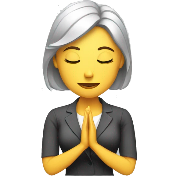 MEDITATING BUSINESS WOMAN emoji