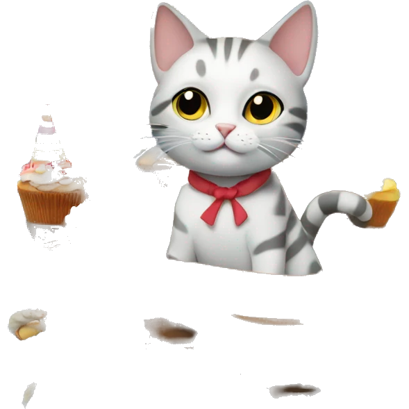 cat having a birthday party on a sailboat emoji