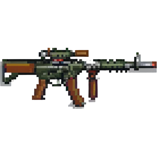 MG42 machine gun in pixel art style emoji