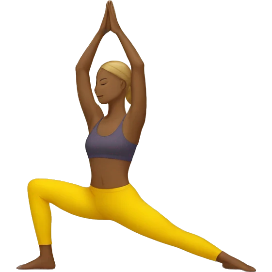 yellow person doing yoga emoji