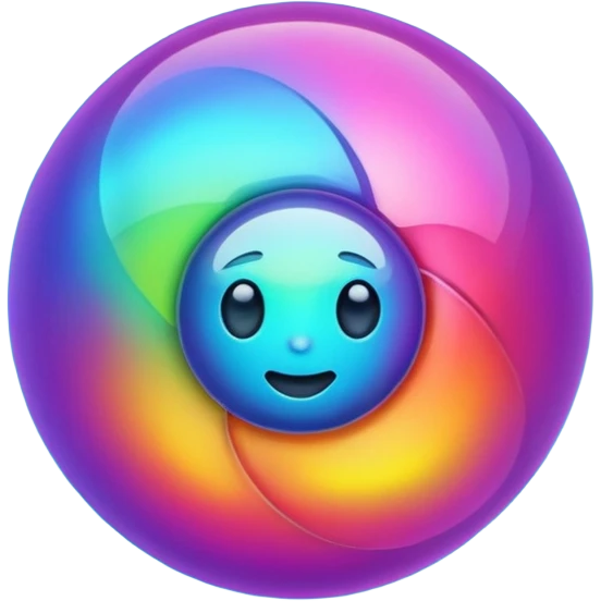 virus with rainbow colors emoji