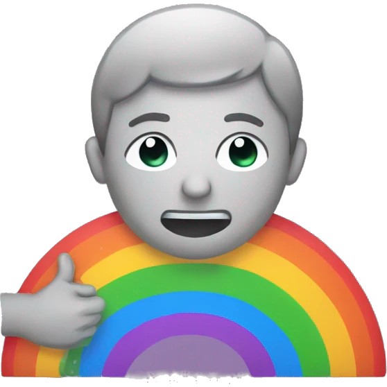 A person who vomits rainbows emoji