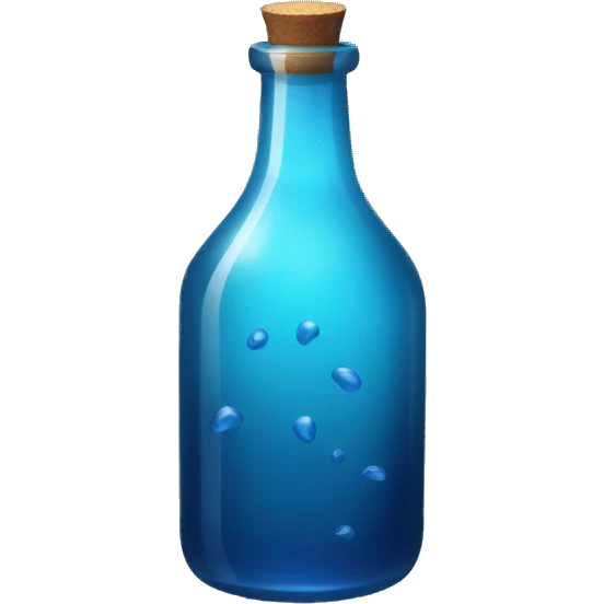 magic bottle dark blue water emoji