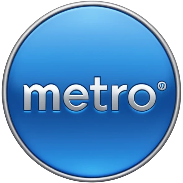 Metro logo. View Side. emoji