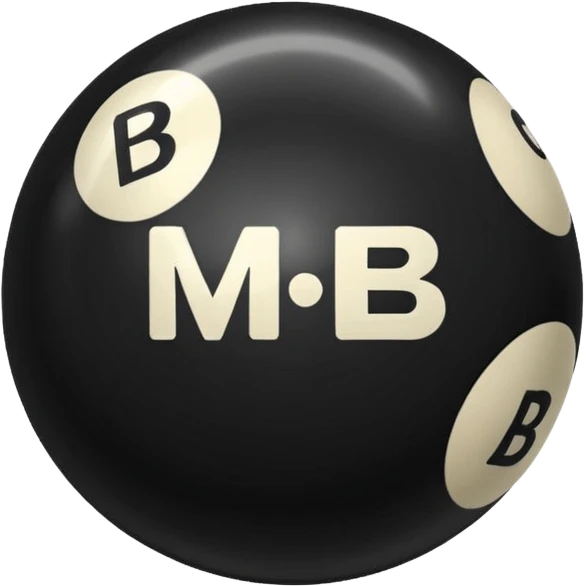 Black pull Ball with MB written on it. Nothing else no holes or anything. emoji