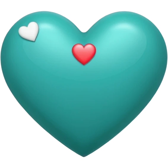 Teal heart with little hearts and Alana wording emoji