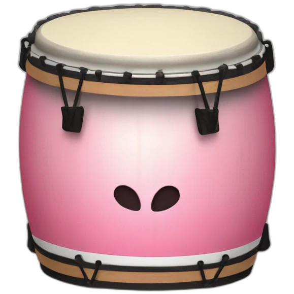 pink taiko drum emoji