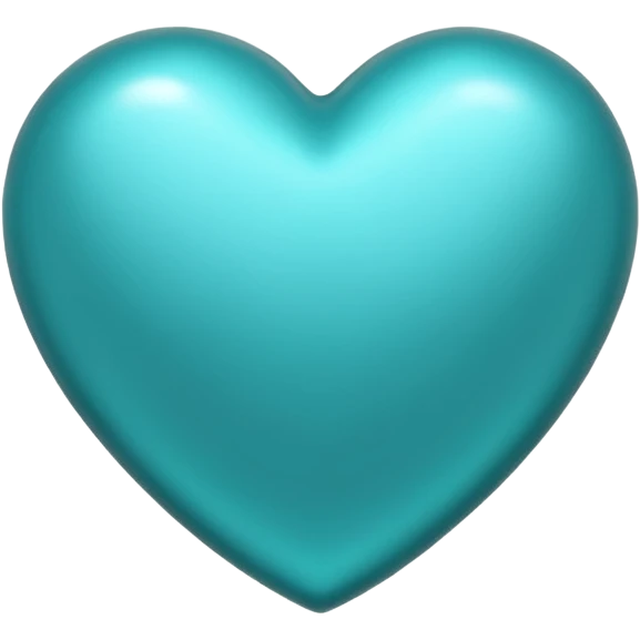 heart with a metallic turquoise finish emoji