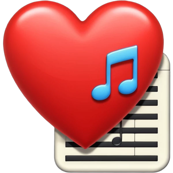Coeur avec note de musique emoji