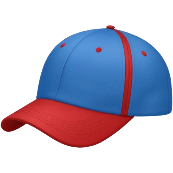 baseball cap blue (#00A3E0) and red (#F9423A) emoji