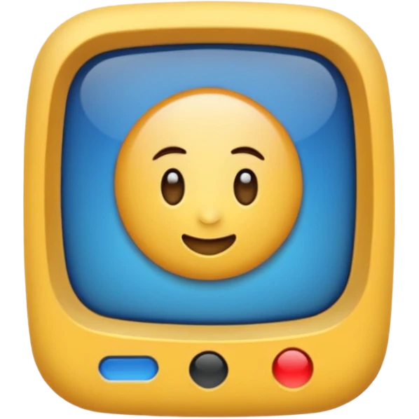 монитор с синим фоном без смайликов emoji