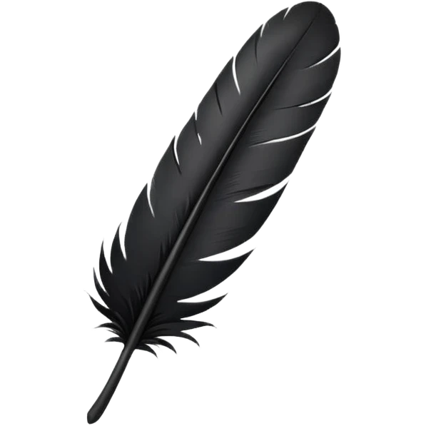 small black feather emoji