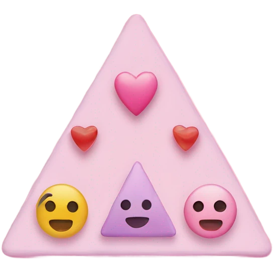 Three 💗 in a triangle emoji