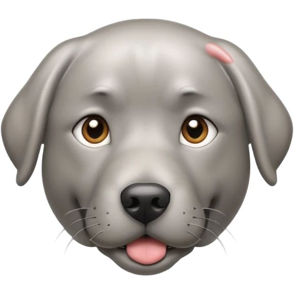Silver labrador emoji