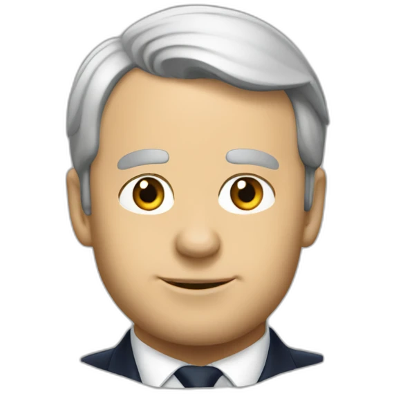 Macron incarnant un chat emoji
