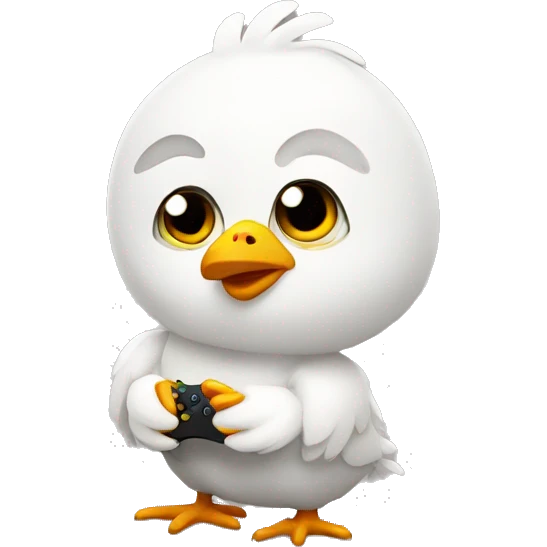 Little chicken playing xbox  emoji